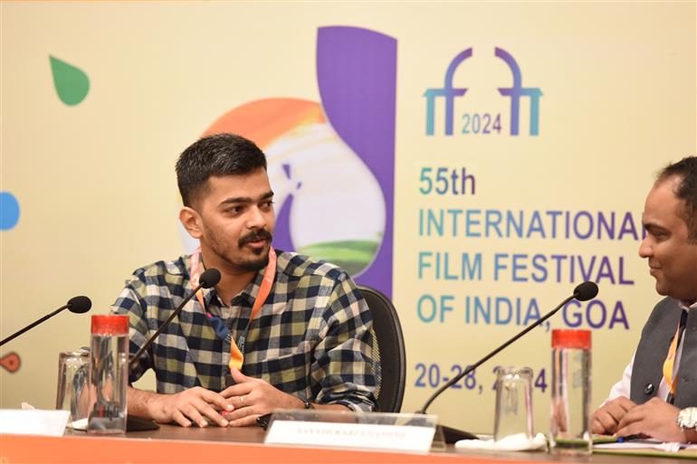 Chandan Singh Shekhawat, Director of “Roti Koon Banasi” at 55th IFFI, in Goa on November 22, 2024.