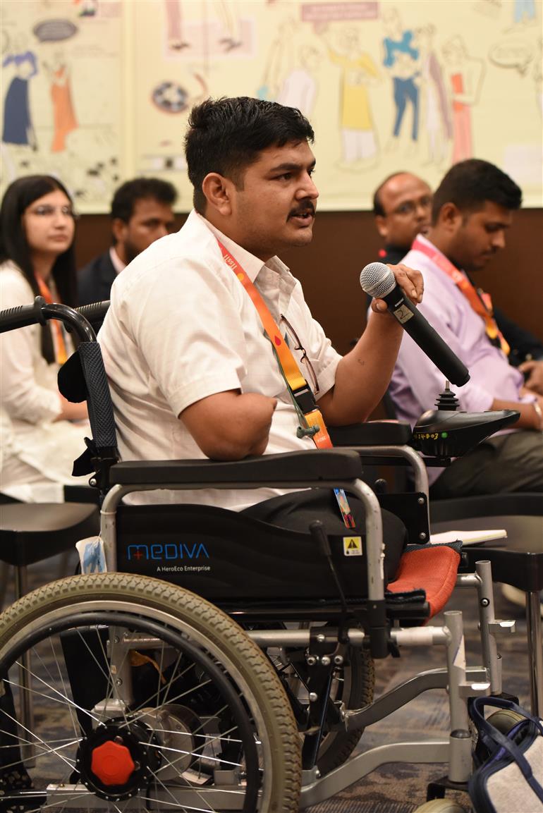 Press Conference Accessibility at 55th IFFI with panelists Shri Taha I. Haaziq Secretary, State Commission, PwD, Goa, Ms Vandana Boolchand, Head, Svayam, Shri Prithul Kumar, Joint Secretary Broadcasting, Ministry of Information and Broadcasting and Managing Director, NFDC, in Goa on November 22, 2024.