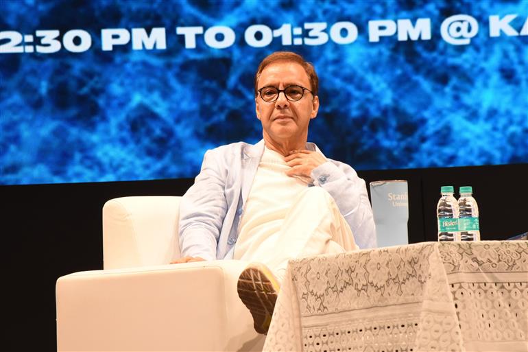 Vidhu Vinod Chopra, Filmmaker at Masterclass on “Living Movies: Filmmaking and the Creative Life” at 55th IFFI, in Goa on November 22, 2024.