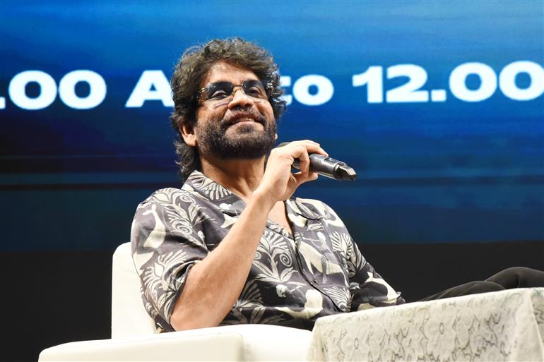 Shri Nagarjuna Akkineni Speaks at Masterclass : Celebrating the Life and Works of Akkineni Nageswara Rao at 55th IFFI, in Goa on November 22, 2024.