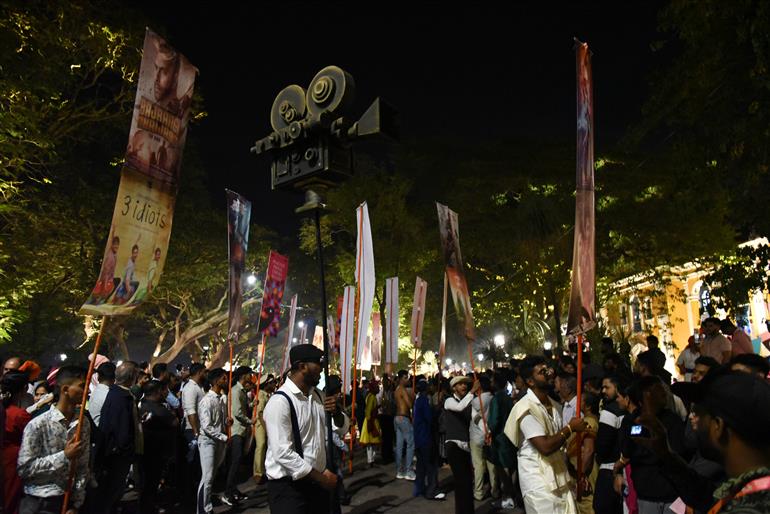  “Exuberant Moments of celebration” captured during the ‘PARADE’ on Day 3 at 55 IFFI, in Goa on November 22, 2024.