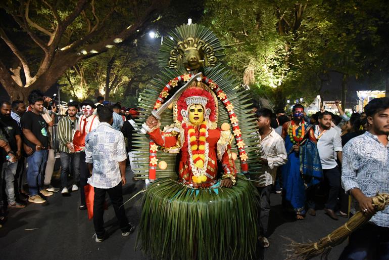 “Exuberant Moments of celebration” captured during the ‘PARADE’ on Day 3 at 55 IFFI, in Goa on November 22, 2024.