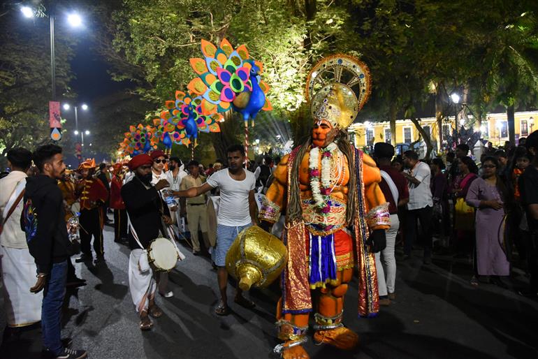  “Exuberant Moments of celebration” captured during the ‘PARADE’ on Day 3 at 55 IFFI, in Goa on November 22, 2024.