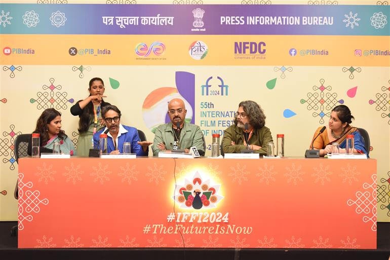 Cast and Crew from the film ‘Snow Flower’ meets the Media at 55 IFFI, in Goa on November 22, 2024.