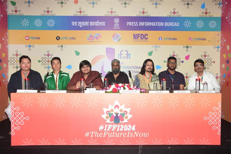 Press Conference 1: Batto Ka Bulbula, Karken and Jigarthand a Double X at 55 IFFI, in Goa on November 23, 2024.
