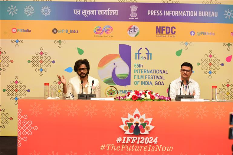 Lead Actor, Shri Teja Sajja of Movie ‘Hanu-Man’ at Press Conference at 55 IFFI, in Goa on November 23, 2024.