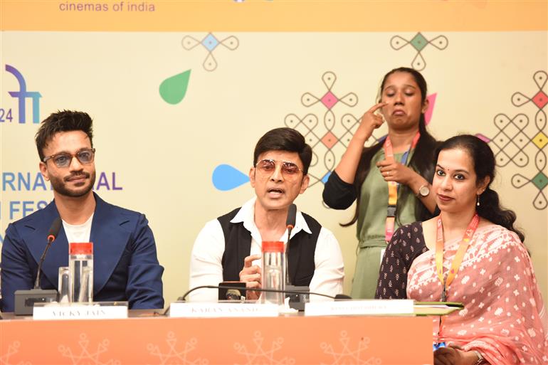 Shri Karan Anand, Actor addressing the Media on Doordarshan’s new WAVES OTT content at 55th IFFI, in Goa on November 23, 2024.
