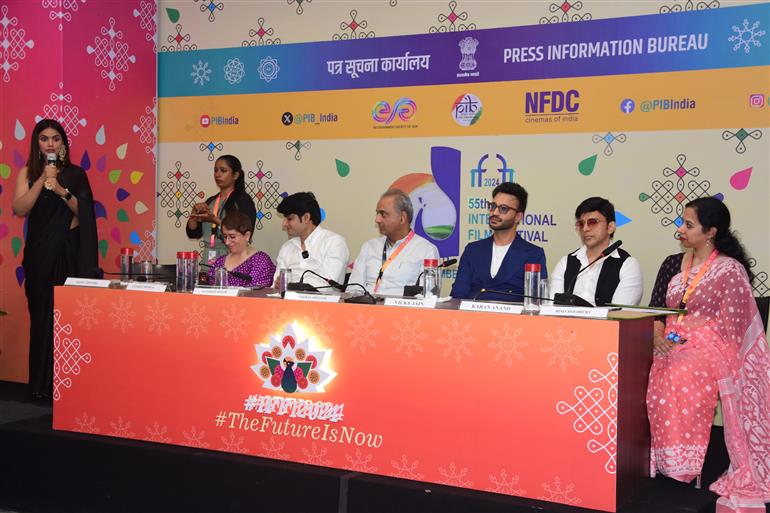 Press Conference on Doordarshan’s new WAVES OTT content happening at 55th IFFI, in Goa on November 23, 2024.