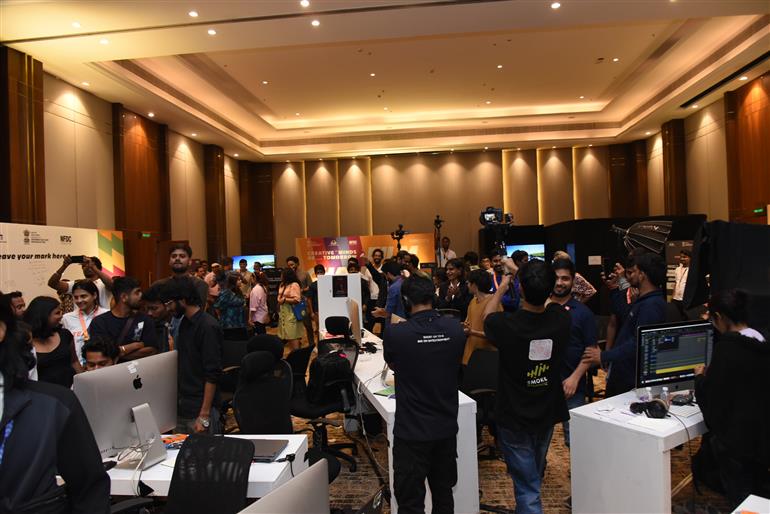 Scenes from 48 Hour Filmmaking Challenge under way at day - 3 at 55th IFFI, in Goa on November 23, 2024.