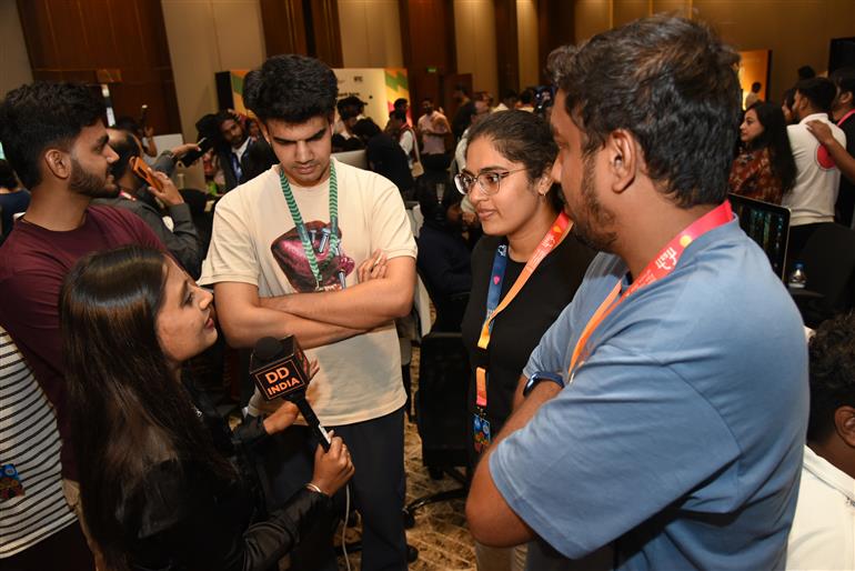 Scenes from 48 Hour Filmmaking Challenge under way at day - 3 at 55th IFFI, in Goa on November 23, 2024.