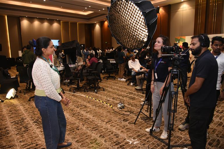Scenes from 48 Hour Filmmaking Challenge under way at day - 3 at 55th IFFI, in Goa on November 23, 2024.