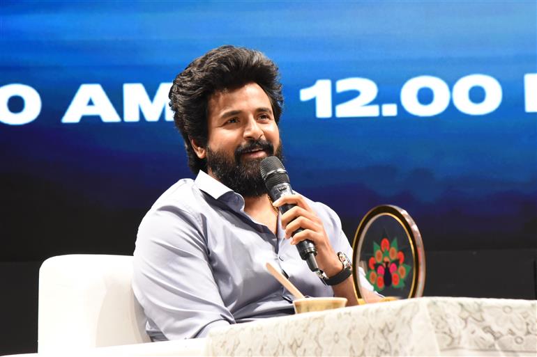 Sence from session: ‘From Small Screen to Big Dreams: The Inspiring Journey of Sivakartikeyan’ at 55th IFFI, in Goa on November 23, 2024.