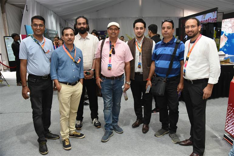 Curated tour of Film Bazaar for Media Delegates at 55th IFFI, in Goa on November 23, 2024.
