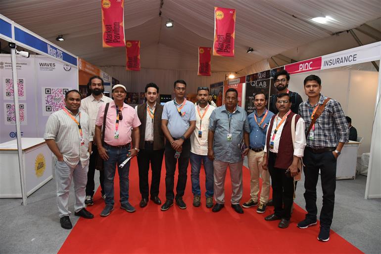 Curated tour of Film Bazaar for Media Delegates at 55th IFFI, in Goa on November 23, 2024.