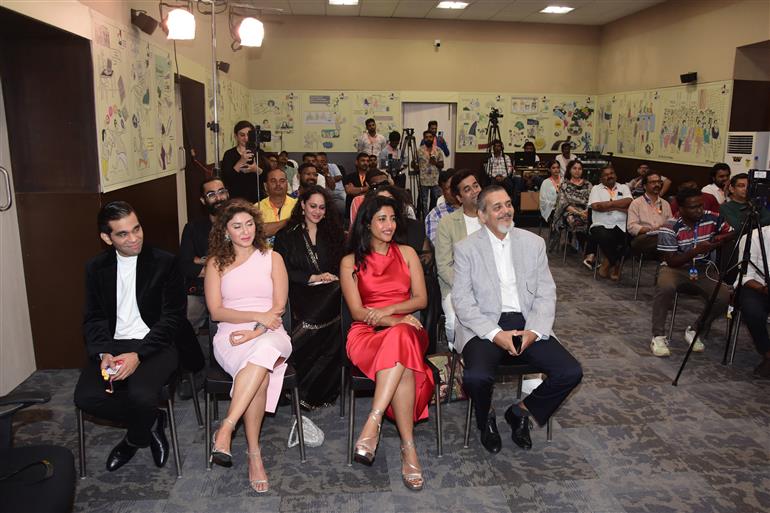 Cast and crew of Pune Highway at Press Conference at 55th IFFI, in Goa on November 23, 2024.