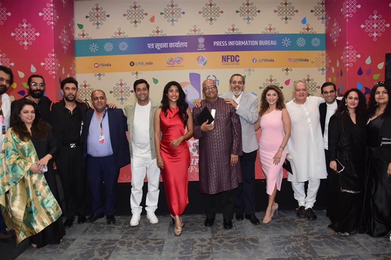 Cast and crew of Pune Highway at Press Conference at 55th IFFI, in Goa on November 23, 2024.