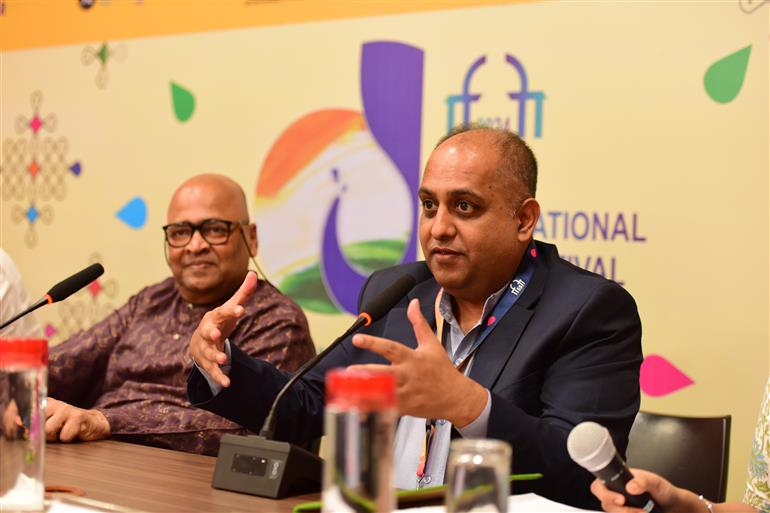 Cast and crew of Pune Highway at Press Conference at 55th IFFI, in Goa on November 23, 2024.