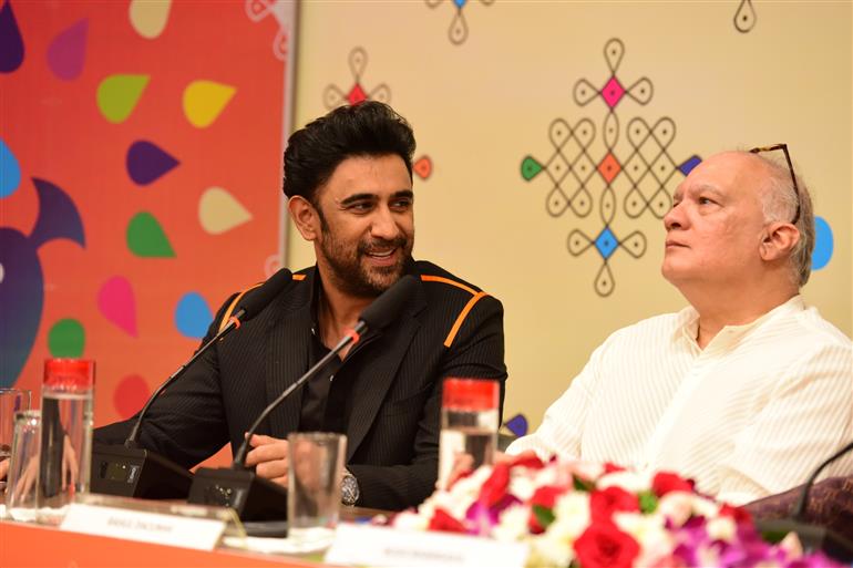 Cast and crew of Pune Highway at Press Conference at 55th IFFI, in Goa on November 23, 2024.