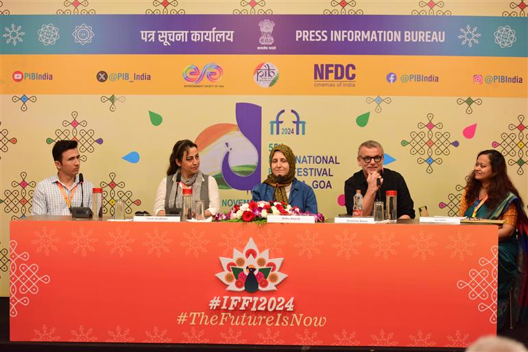 Directors of movies Sluggard Clan, Gulizar, Fear & Trembling at Press Conference at 55th IFFI, in Goa on November 23, 2024.