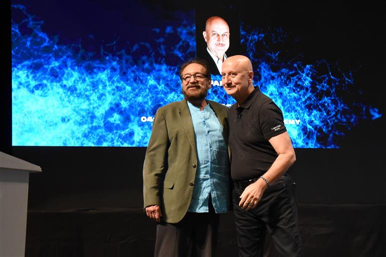 Master Class by noted Actor Anupam Kher on “Power of failure” at 55th IFFI, in Goa on November 23, 2024.