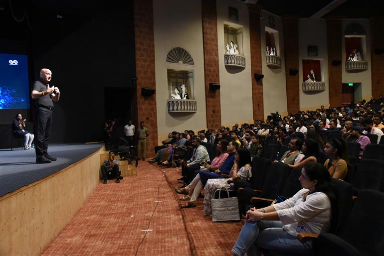 Master Class by noted Actor Anupam Kher on “Power of failure” at 55th IFFI, in Goa on November 23, 2024.