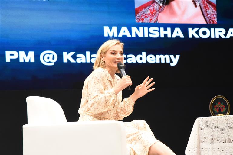 Ms. Lucy Walker addressing the audience at 55th IFFI, in Goa on November 23, 2024.