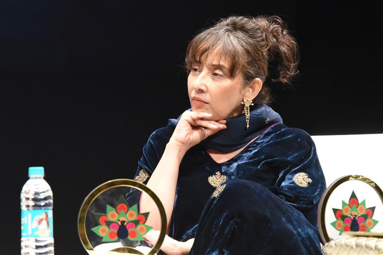 Ms. Manisha Koirala addressing the audience at 55th IFFI, in Goa on November 23, 2024.