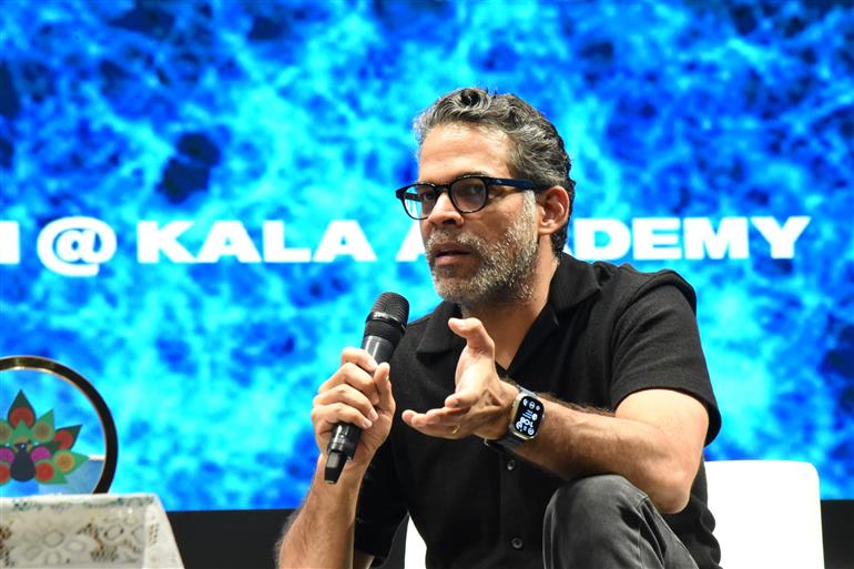 Shri Vikramaditya Motwane during In-Conversation on ‘From Big Screen to Streaming’ at 55th IFFI, in Goa on November 24, 2024.