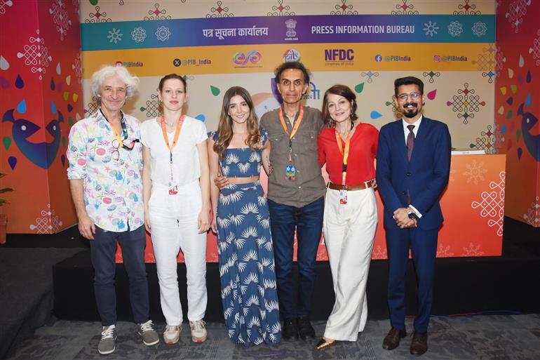Press Conference by team of Movies ‘Bassima’s Womb’ and ‘Loonies’ at 55th IFFI, in Goa on November 24, 2024. 