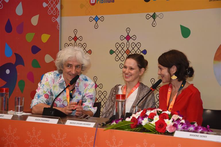 Press Conference by team of Movies ‘Bassima’s Womb’ and ‘Loonies’ at 55th IFFI, in Goa on November 24, 2024. 