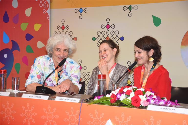 Press Conference by team of Movies ‘Bassima’s Womb’ and ‘Loonies’ at 55th IFFI, in Goa on November 24, 2024. 