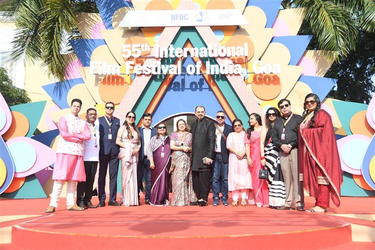 Shri, Ashwin Kumar Baluja (Director), Ms. Shilpa Dhawan (Producer) and other cast and crews from the movie ‘Mahavatar Narsimha’ attended the Red Carpet at 55th IFFI, in Goa on November 24, 2024.