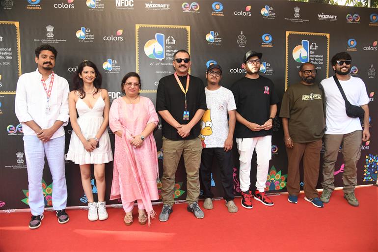 Shri Chidambaram S Poduval, Director of the Movie ‘Manjummel Boys’ along with other cast and crew attended the Red Carpet at 55th IFFI, in Goa on November 24, 2024.