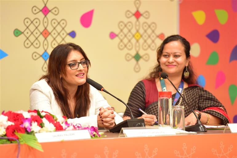 Press conference by teams of ‘Amma’s Pride’ and ‘Onka Ki Kothin’ at 55th IFFI, in Goa on November 24, 2024. 