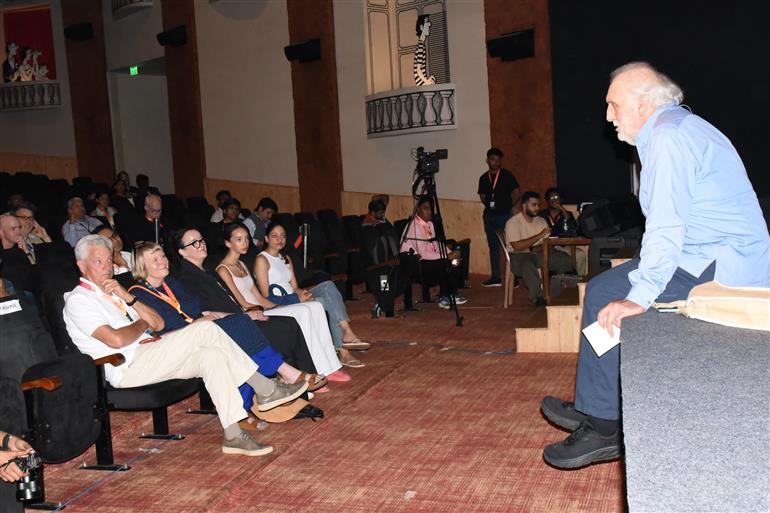 Masterclass by renowned Australian film Director & Satyajit Ray Lifetime Achievement Award winner Phillip Noyce at 55th IFFI, in Goa on November 25, 2024. 