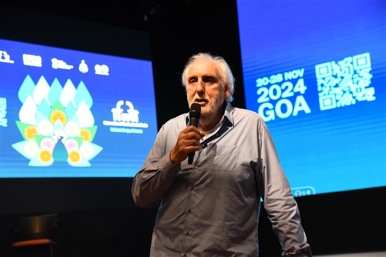 Masterclass by renowned Australian film Director & Satyajit Ray Lifetime Achievement Award winner Phillip Noyce at 55th IFFI, in Goa on November 25, 2024. 