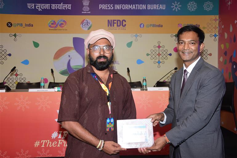 Press Conferance with teams of movies Sivantha Mann, Main Nida and Kerebete at 55th IFFI, in Goa on November 25, 2024. 
