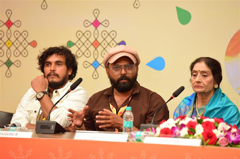 Press Conferance with teams of movies Sivantha Mann, Main Nida and Kerebete at 55th IFFI, in Goa on November 25, 2024. 