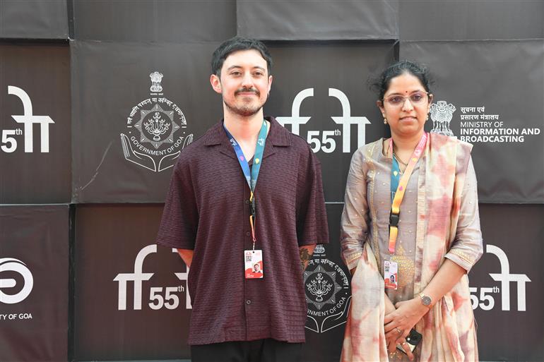 Patricia Eliana Cuyul Vargas (Actress) and Ricardo Valenzuela Pinilla (Director) from the movie ‘Left Unsaid’ attended the Red Carpet at the 55th IFFI, in Goa on November 25, 2024.