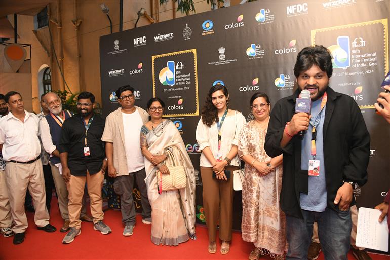 Himanshu Singh (Director) along with other Cast and Crew from the film ‘Memoirs of the Mangifera’ attended the Red Carpet at the 55th IFFI, in Goa on November 25, 2024.