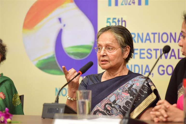 Rakhee Gulzar (Actor) at 55th IFFI, in Goa on November 26, 2024.