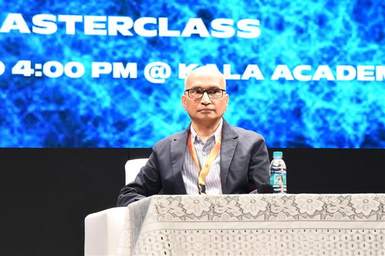 Shri Senthil Kumar during Masterclass on ‘Exhibition of Feature Films in Cinema Theatres: The Question of Accessibility’ at 55th IFFI 2024, in Goa on November 26, 2024.
