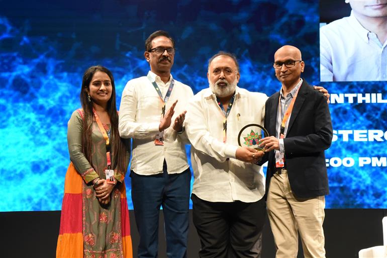 Shri Senthil Kumar during Masterclass on ‘Exhibition of Feature Films in Cinema Theatres: The Question of Accessibility’ at 55th IFFI 2024, in Goa on November 26, 2024.