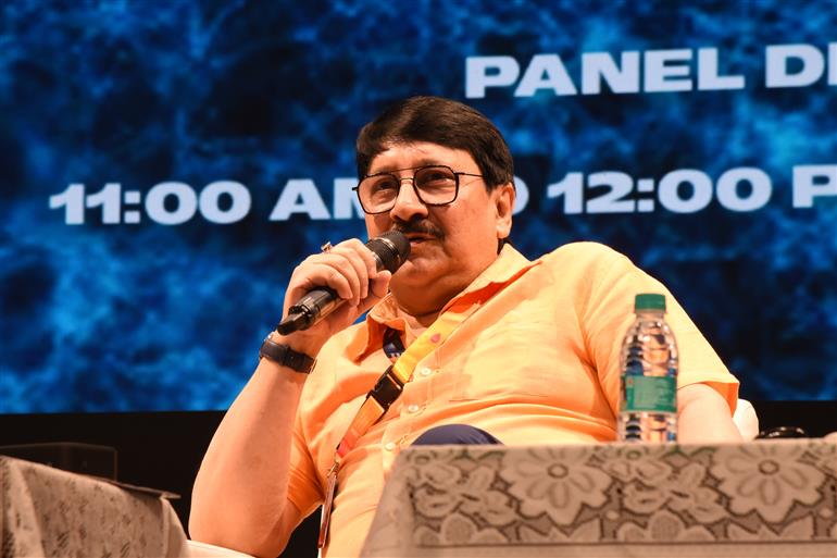 Scenes from panel discussion at 55th IFFI, in Goa on November 27, 2024. 