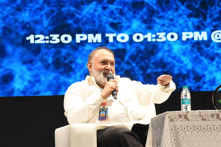 Scenes from Panel Discussion on’ Blurring lines between the truth & the perception: PR & Perception of stars and their films’ with Speakers: - Himesh Mankad, Ravi Kottarakkara, Shankar Ramakrishnan Moderator: - Jayprad Desai at 55th IFFI, in Goa on November 27, 2024. 