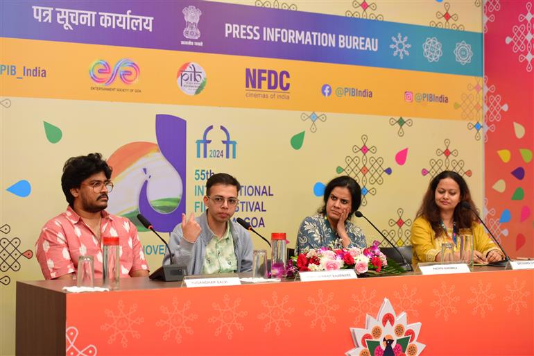 Press Conference with teams of ‘Bahi-Tracing My Ancestors’ and ‘P for Paparazzi’ at 55th IFFI 2024, in Goa on November 27, 2024.