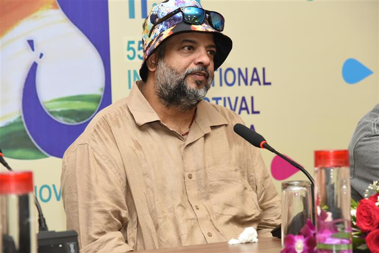 Press Conference teams of ‘Raavsaaheb’ and ‘Srikanth’ (Nidhi Hiranandani, Tushar Hiranandani & Nikhil Mahajan) at 55th IFFI, in Goa on November 27, 2024. 