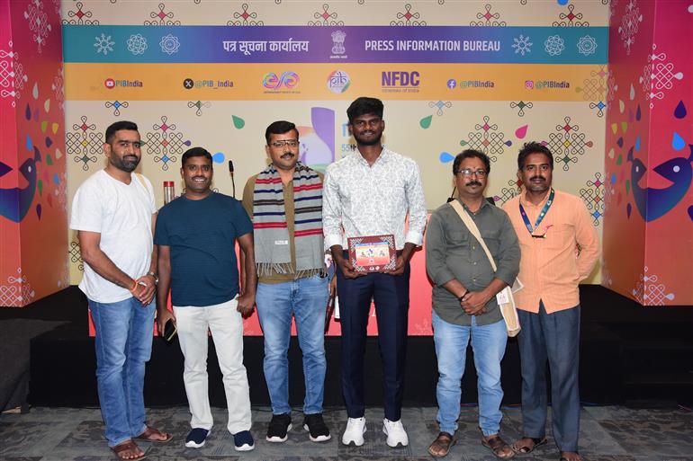 Press Conference with team of ‘Mikka Bannada Hakki’ at 55th IFFI 2024, in Goa on November 27, 2024.