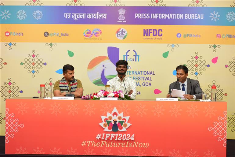 Press Conference with team of ‘Mikka Bannada Hakki’ at 55th IFFI 2024, in Goa on November 27, 2024.