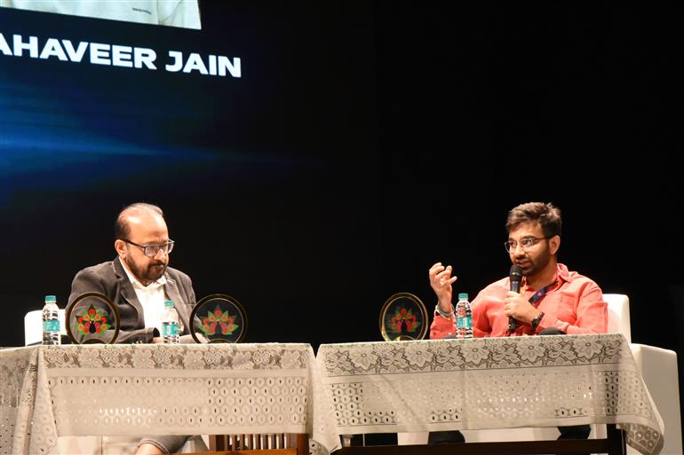 Scenes from ‘In - Conversation session on ‘The Larger Impact of Cinema and How AI will Change the Course of Entertainment Industry’ with Sudipta Bhattacharya & Mahaveer Jain at 55th IFFI 2024, in Goa on November 27, 2024.